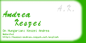 andrea keszei business card